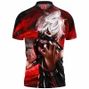 Anime Polo Shirt, Ken Kaneki Polo Shirt, Tokyo Ghoul Polo Shirt