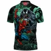 Comic Polo Shirt, Spider-man Polo Shirt, Venom Polo Shirt