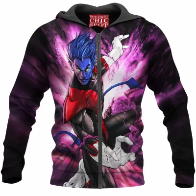 Comic Zip-Hoodie, Nightcrawler Zip-Hoodie, X-men Zip-Hoodie