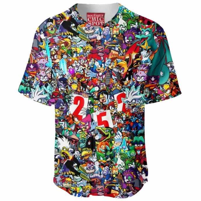 Sonic The Hedgehog Baseball Jersey