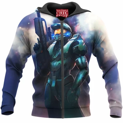 Game Zip-Hoodie, Halo Zip-Hoodie, Master Chief Zip-Hoodie