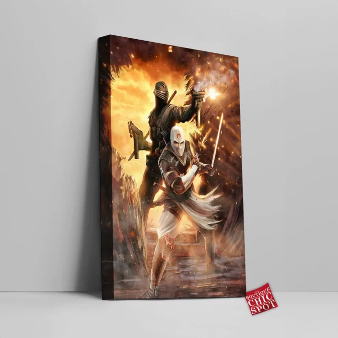 Snake Eyes And Storm Shadow Canvas Wall Art