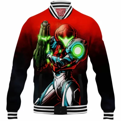Game Baseball-Jacket, Metroid Baseball-Jacket, Samus Baseball-Jacket