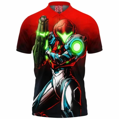 Game Polo Shirt, Metroid Polo Shirt, Samus Polo Shirt