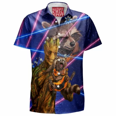 Comic Hawaiian-Shirt, Groot Hawaiian-Shirt, Guardians of The Galaxy Hawaiian-Shirt
