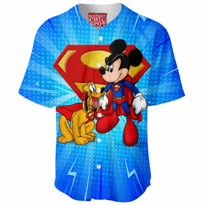 Mickey Mouse And Pluto Disney Baseball Jersey