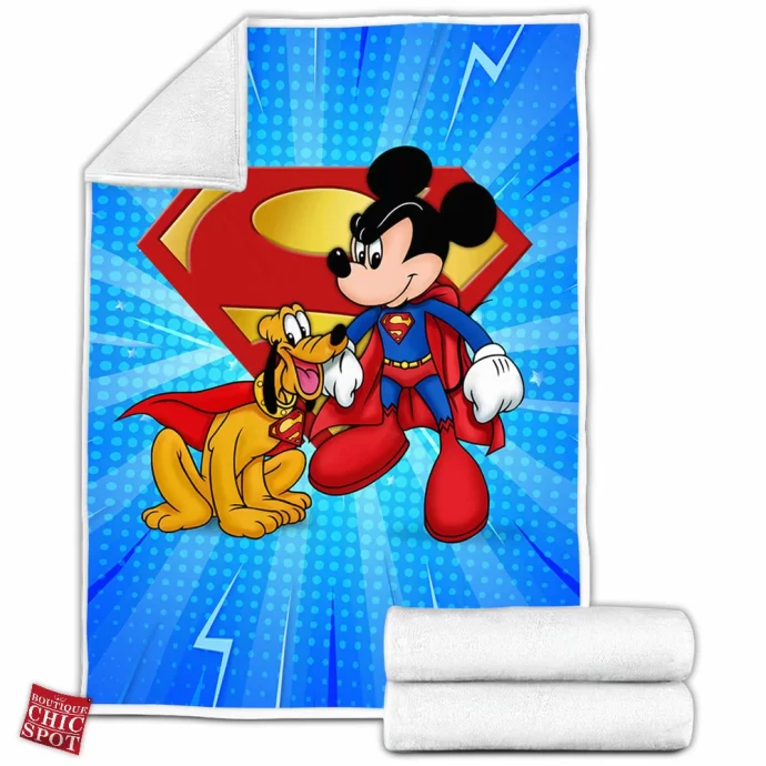 Mickey Mouse And Pluto Disney Fleece Blanket