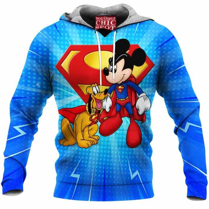 Mickey Mouse And Pluto Disney Fleece Hoodie