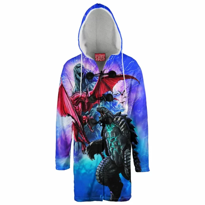 Godzilla And Gamera Hooded Cloak Coat