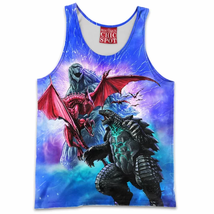 Godzilla And Gamera Tank Top