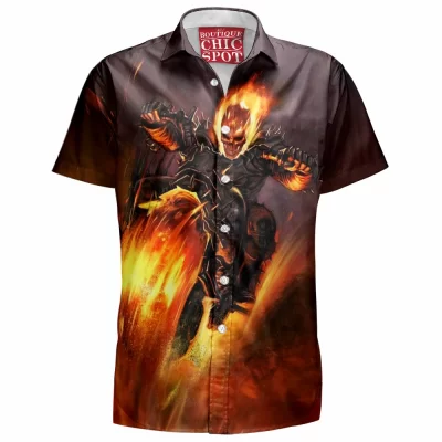 Comic Hawaiian-Shirt, Ghost Rider Hawaiian-Shirt
