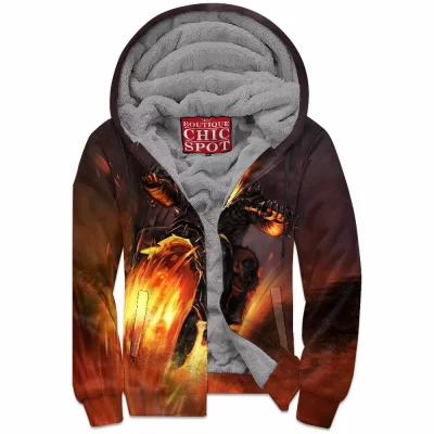 Comic Zip-Fleece-Hoodie, Ghost Rider Zip-Fleece-Hoodie