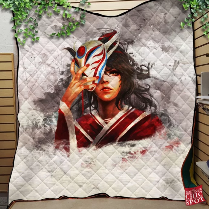 Bloodmoon Akali Quilt Blanket