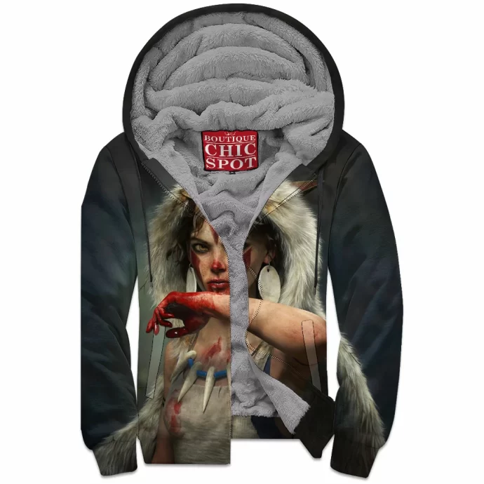 Princess Mononoke Zip Fleece Hoodie