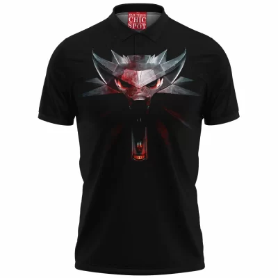 Game Polo Shirt, Geralt of Rivia Polo Shirt, The Witcher Polo Shirt, Fantasy Polo Shirt