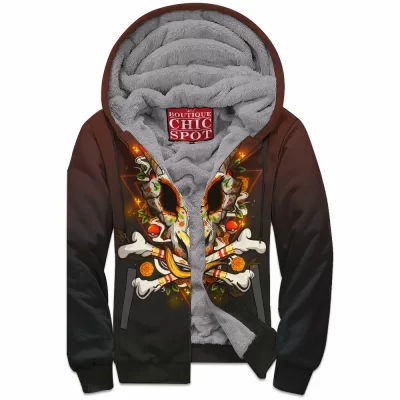 Anime Zip-Fleece-Hoodie, Cubone Zip-Fleece-Hoodie, Pokemon Zip-Fleece-Hoodie