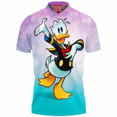 Animation Polo Shirt, Donald Duck Polo Shirt, Disney Polo Shirt