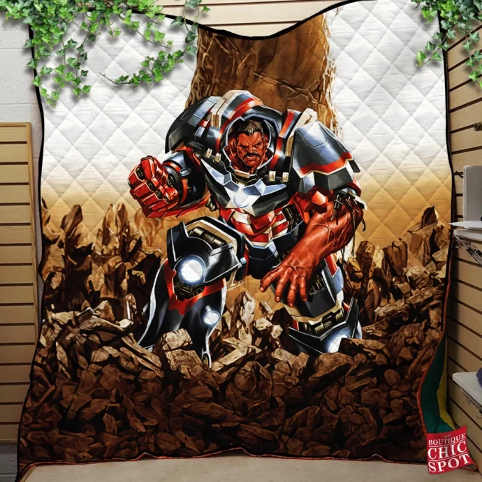 Red Hulk Quilt Blanket