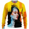 Asian Woman Knitted Sweater