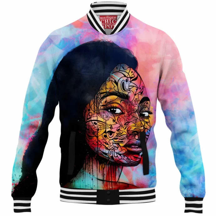 Black Woman Baseball Jacket