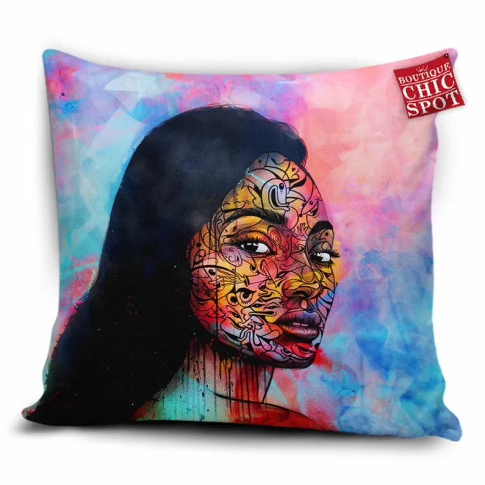 Black Woman Pillow Cover