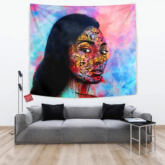 Black Woman Tapestry