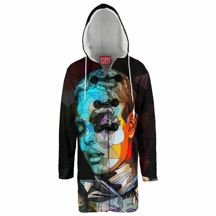 Space Color Hooded Cloak Coat