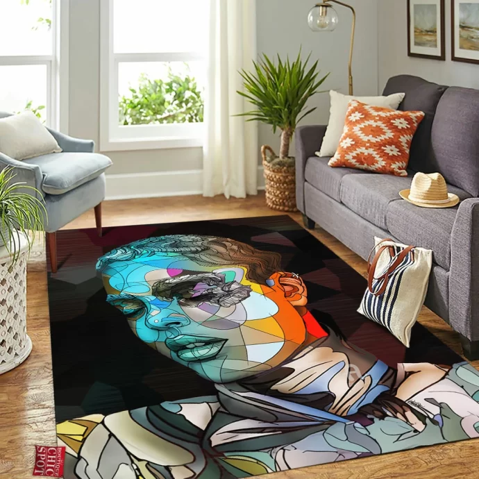 Space Color Rectangle Rug