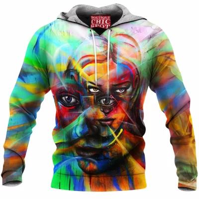 Abstract Fleece-Hoodie