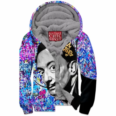 Salvador Dali Zip-Fleece-Hoodie