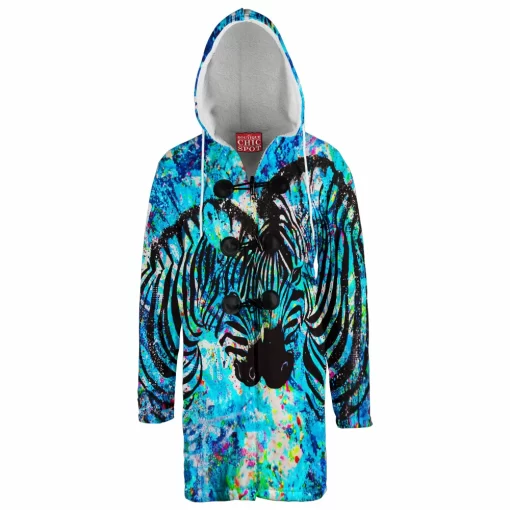 Zebras Hooded Cloak Coat