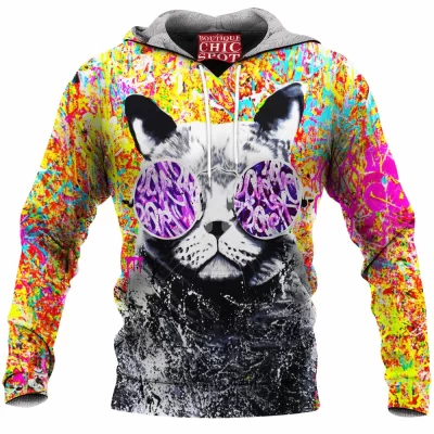 Cat Fleece-Hoodie
