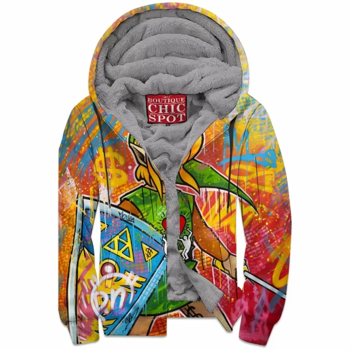 Link Zelda Zip Fleece Hoodie