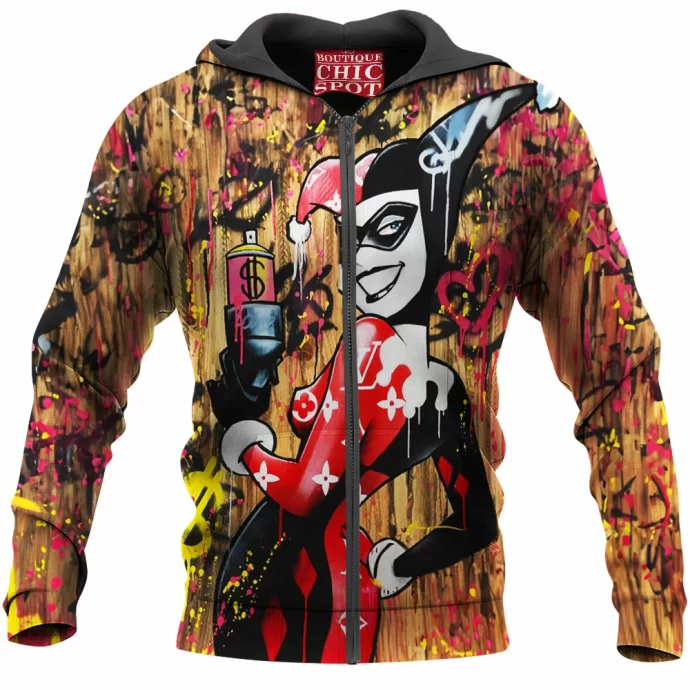 Harley Quinn Zip Hoodie