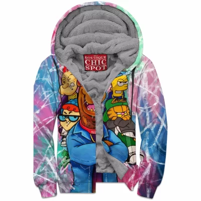 Cat Zip-Fleece-Hoodie