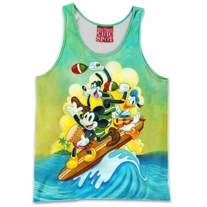 Mickey Mouse Goofy Donald Duck Tank Top