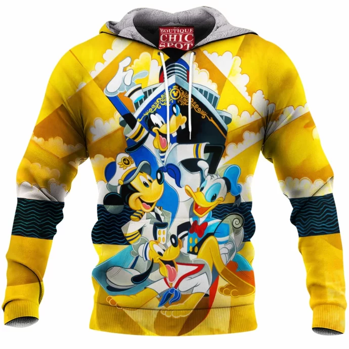 Mickey Mouse Goofy Donald Duck Pluto Disney Fleece Hoodie