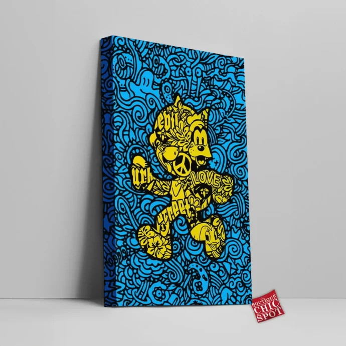 Felix The Cat,Meow Canvas Wall Art