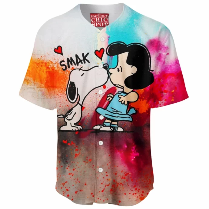 Snoopy and Lucy van Pelt Baseball Jersey