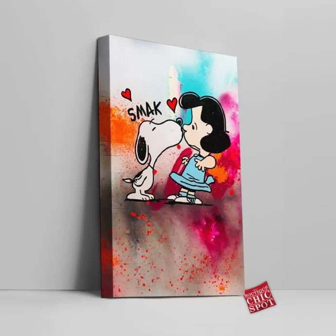 Snoopy and Lucy van Pelt Canvas Wall Art