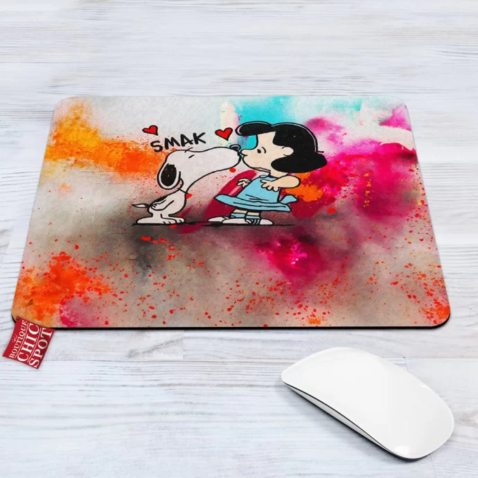 Snoopy and Lucy van Pelt Mouse Pad