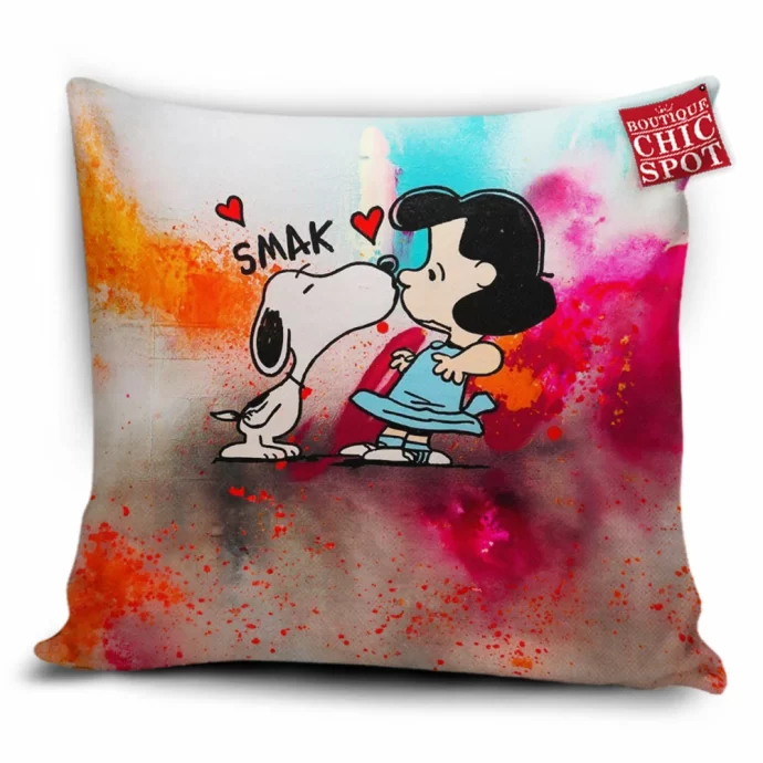 Snoopy and Lucy van Pelt Pillow Cover