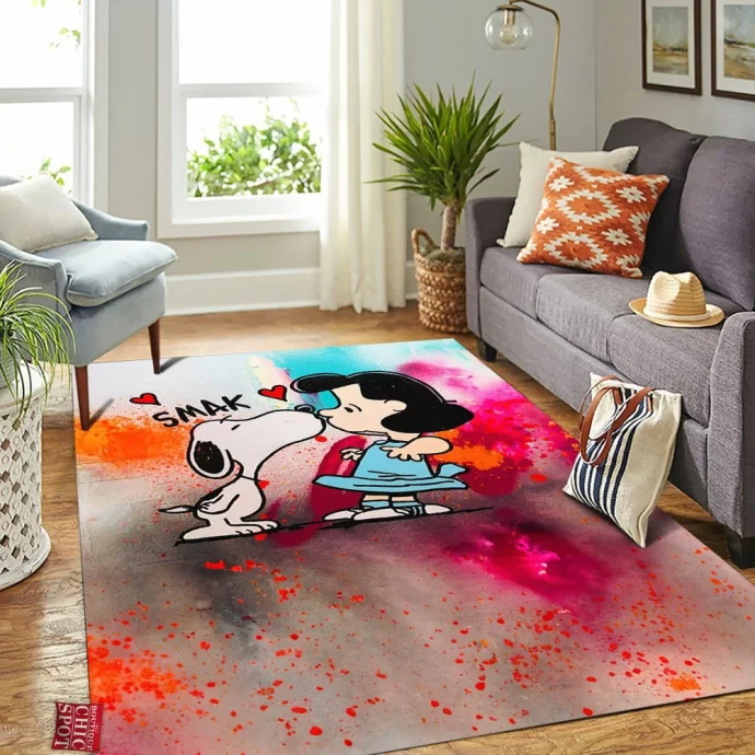 Snoopy and Lucy van Pelt Rectangle Rug