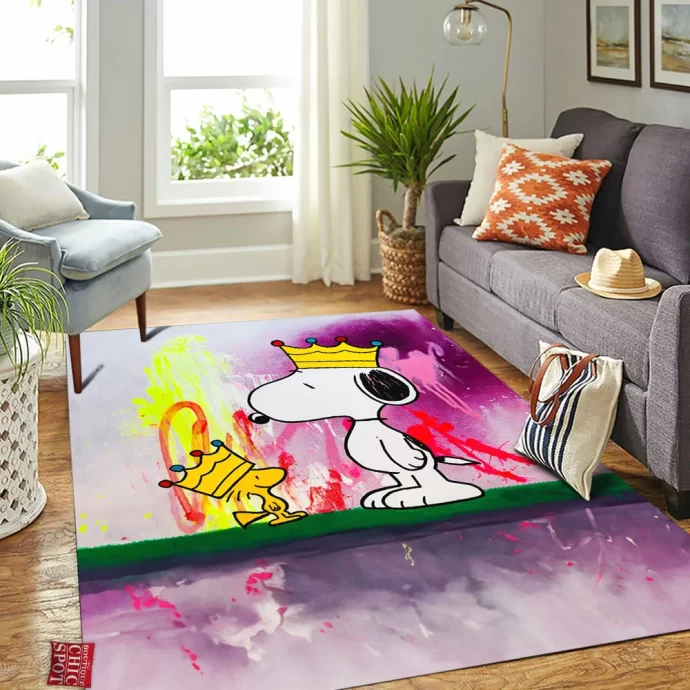 Snoopy Woodstock Rectangle Rug