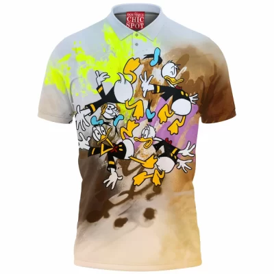 Animation Polo Shirt, Donald Duck Polo Shirt, Disney Polo Shirt