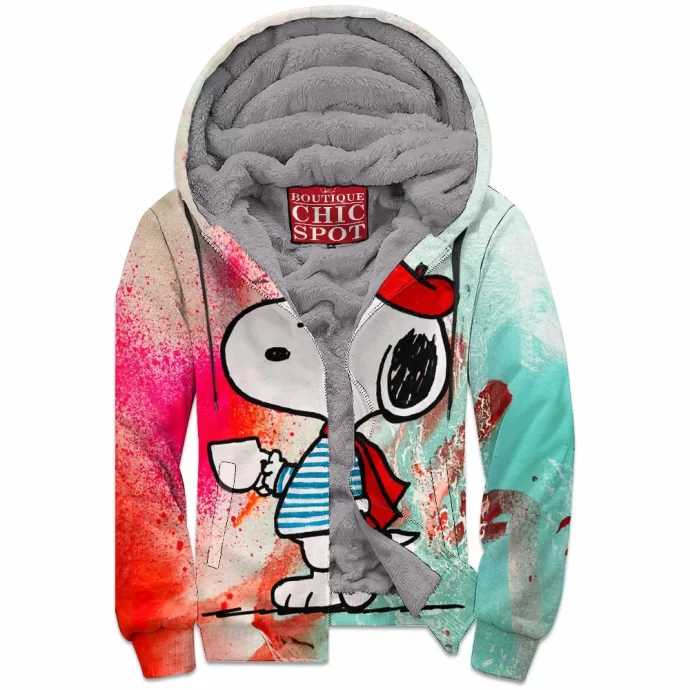 Snoopy Zip Fleece Hoodie