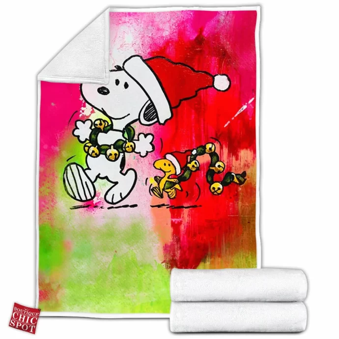 Snoopy Woodstock Fleece Blanket