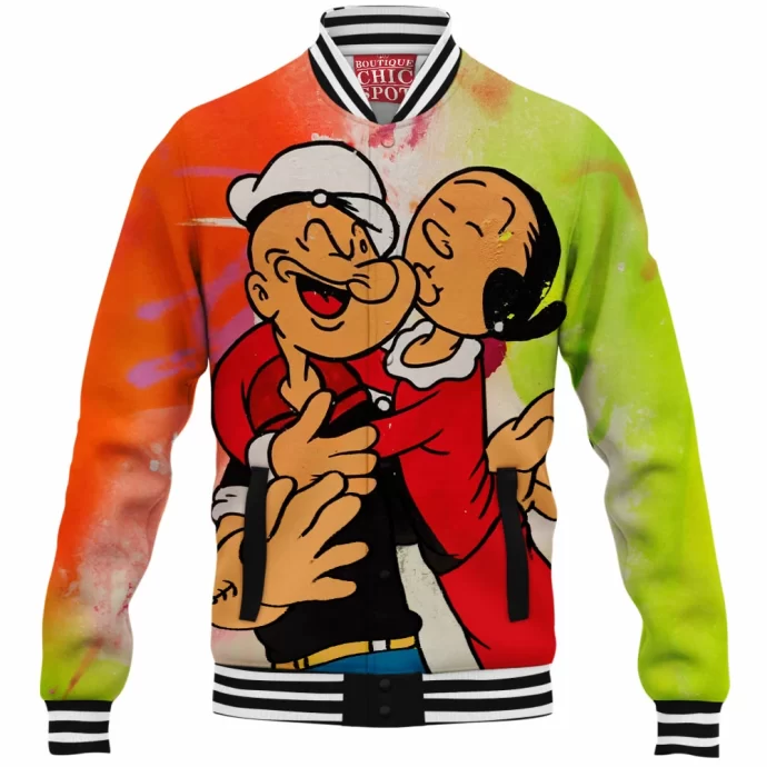 Oliver and Popeye Baseball Jacket