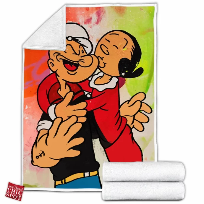 Oliver and Popeye Fleece Blanket