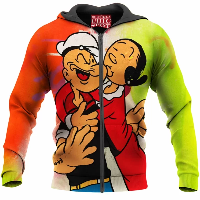 Oliver and Popeye Zip Hoodie